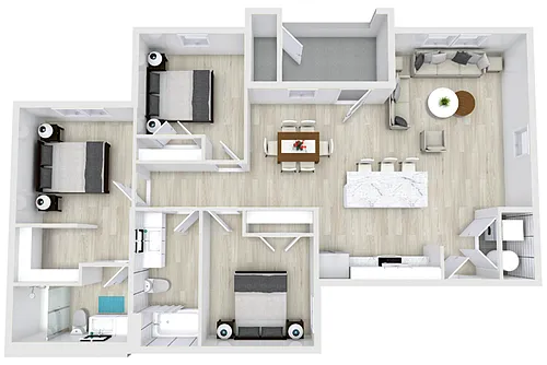 Floor plan 3 Bed 2 Bath