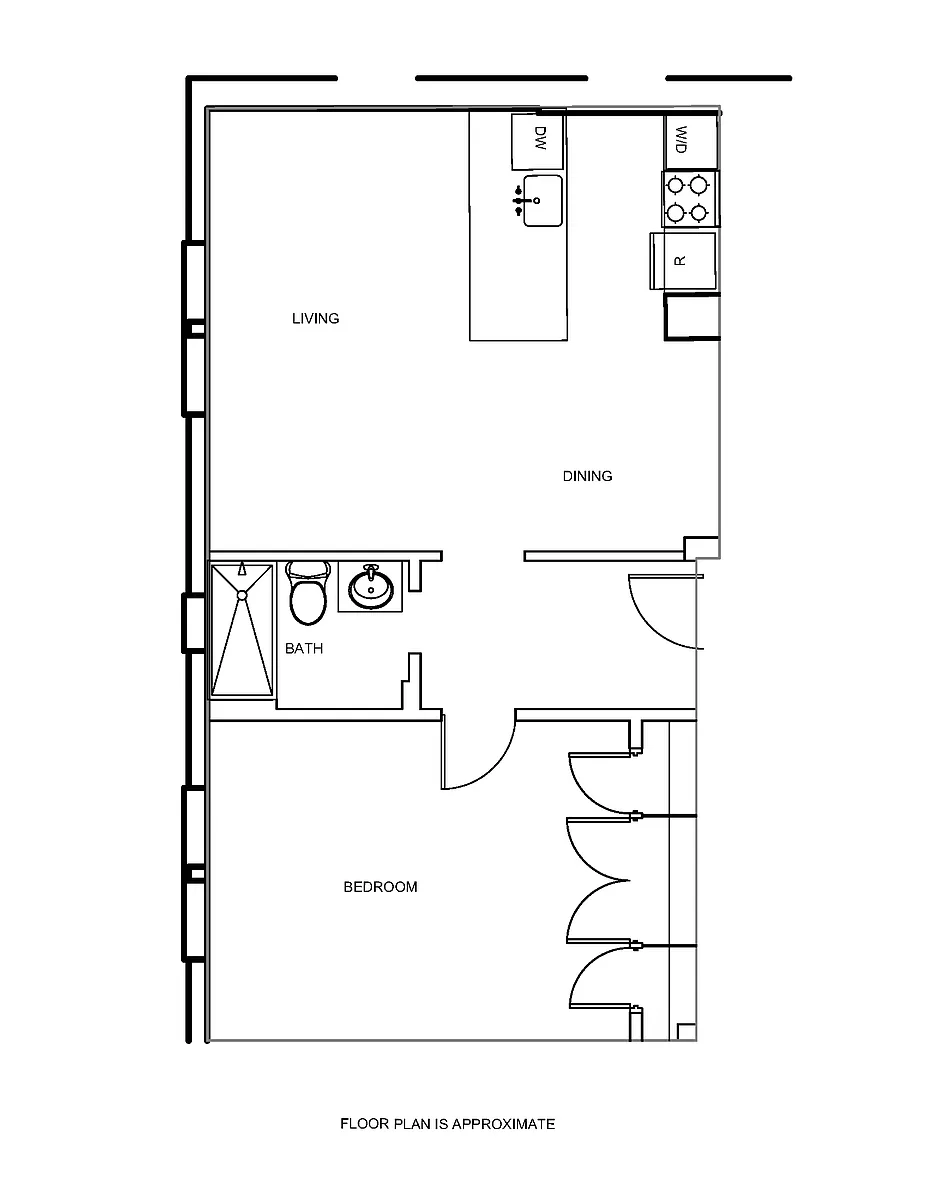 Floor plan One Bedroom H