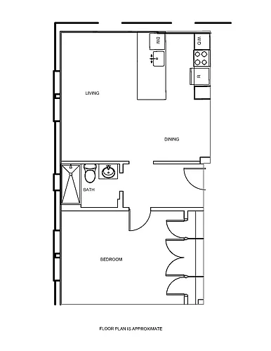 Floor plan One Bedroom H