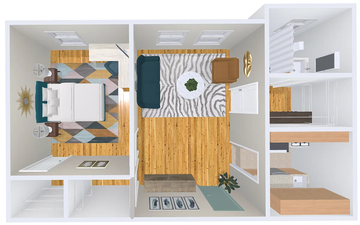 Floor plan 1bd/1b 7