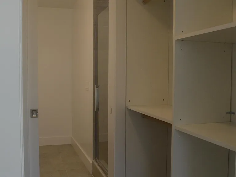 Walk in closet in master bedroom