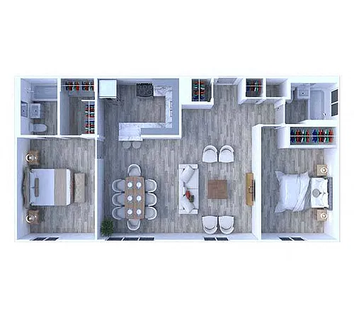 Floor plan 2 Bedrooms Floor Plan B4-PH