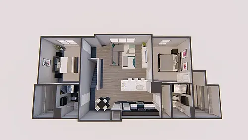 Floor plan 2 Bed 2 Bath Loft
