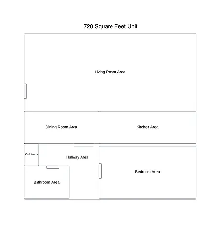Floor plan 1 Bedroom 1 Bath