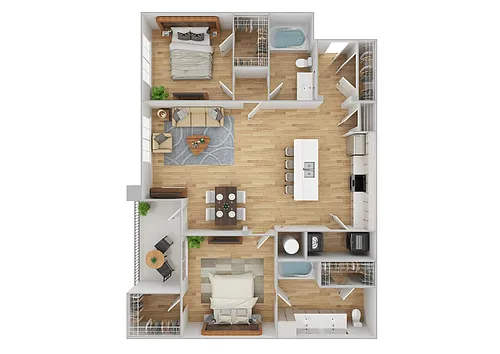 Floor plan B2 | Renovated