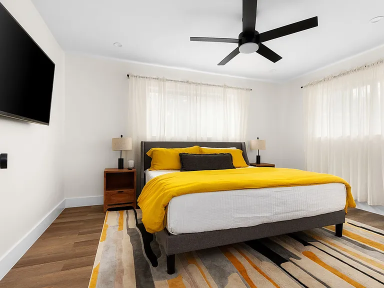Big master bedroom with king size bed