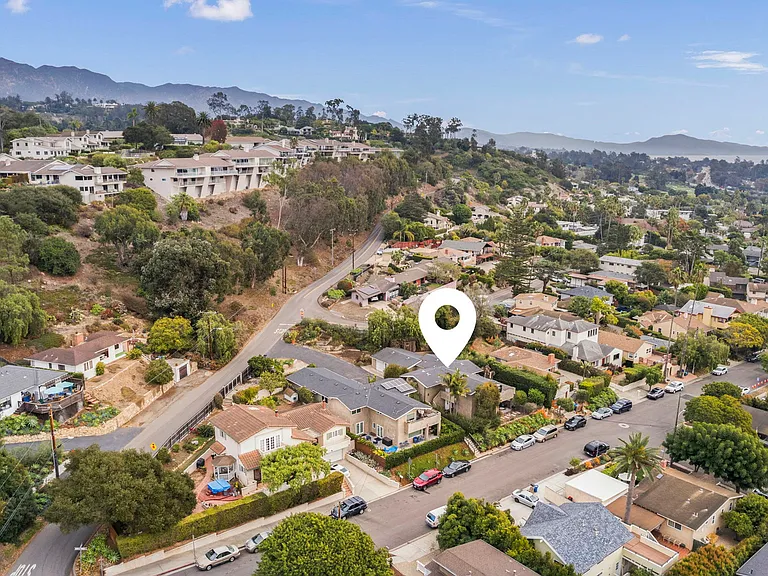 Location of our property showing view of mountains on driveway side of our property.