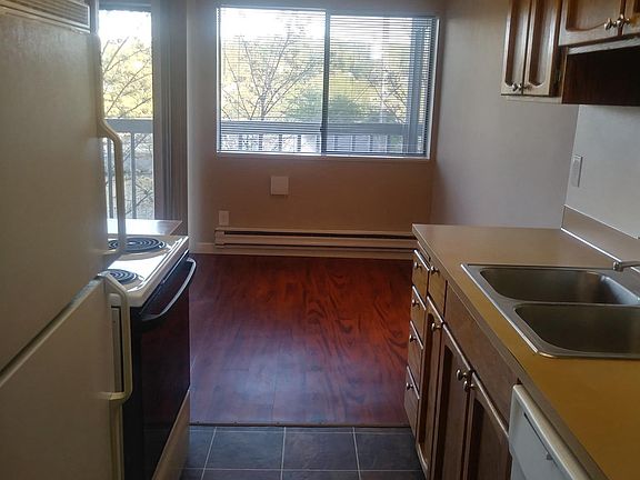 Kitchen looking into dining room.