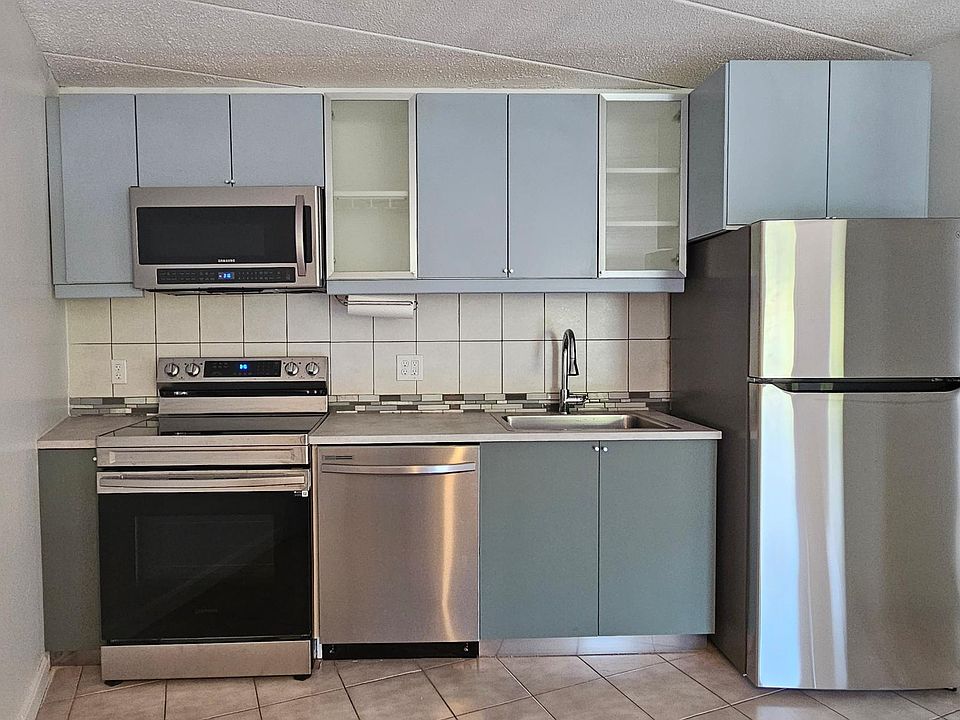 Remodeled kitchen with new stainless steel appliances