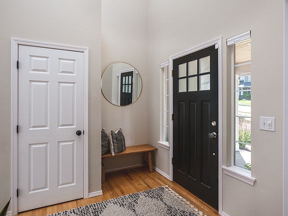 Entry coat closet.