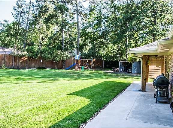 Large backyard!  Great for a game of football, soccer, or go all out and install a pool!  Room for it all!