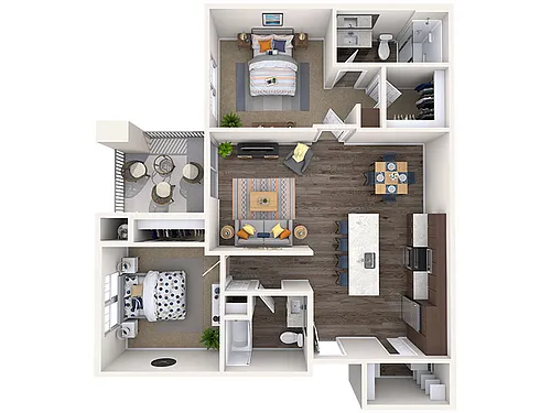 Floor plan 2X2-1048