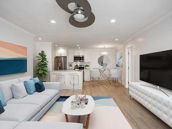 Living room & kitchen area