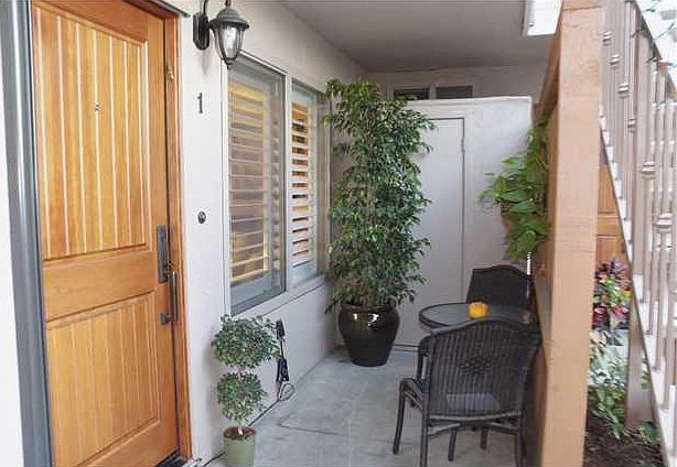 Unit 1 patio (prior to the new paint job)