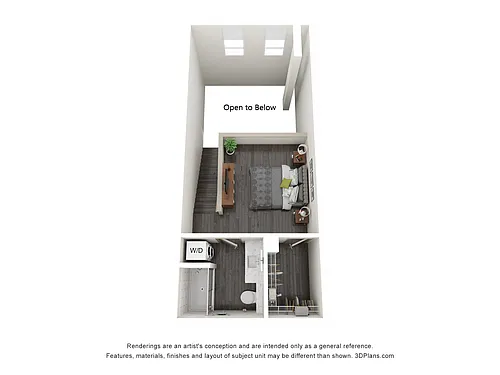 Floor plan Townhome 1 Bedroom A