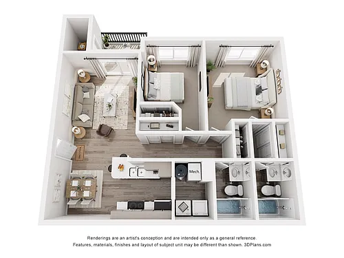 Floor plan 2B2B R