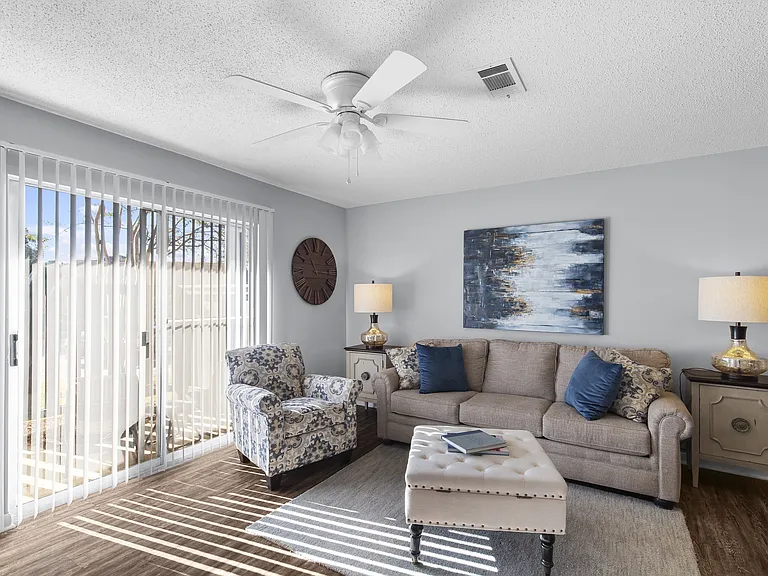 Inviting living spaces designed for comfort and style at Lakeland East Apartments in Flowood, MS. Managed by Highlands Vista Group.