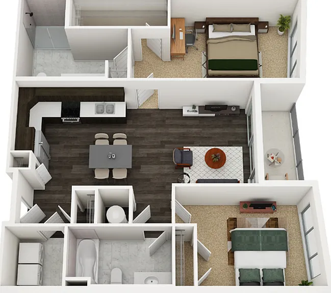 B7 2x2 948 sq ft B7 2x2 948 sq ft