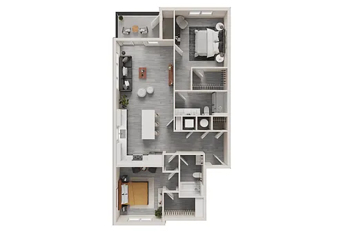 Floor plan 2 Bedroom Deluxe Penthouse