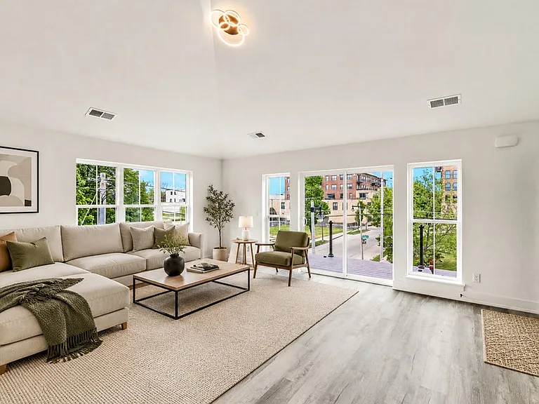 Sunny & Spacious Living Room - Virtually Staged