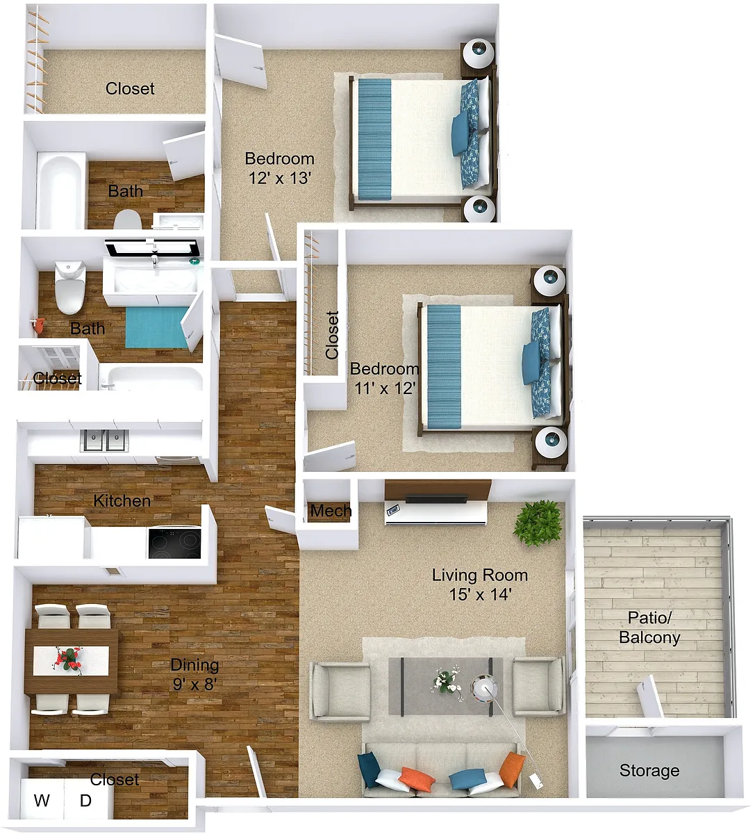 Floor plan The Burgandy - Premium