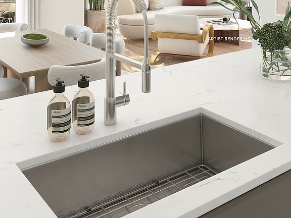 Large sink in kitchen island