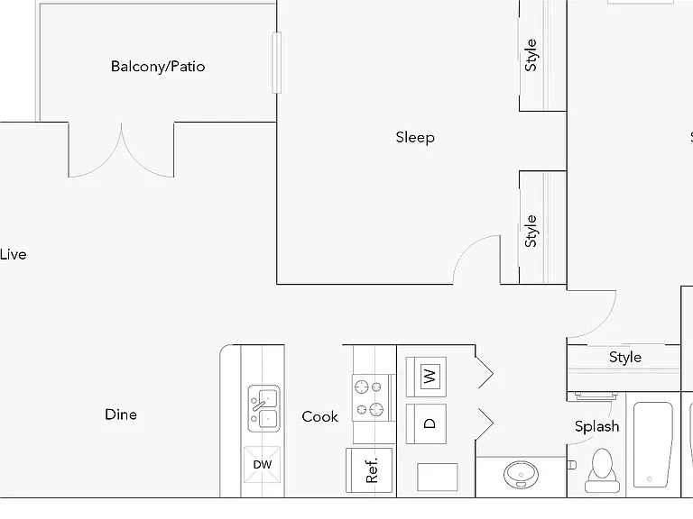 Cary | 2-Bedroom Floorplan Cary | 2-Bedroom Floorplan