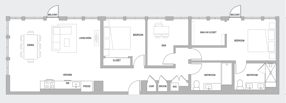 Floor plan 2 BR AS
