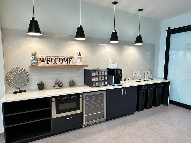 Free coffee for residents in the lobby