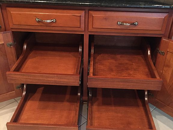 Kitchen cabinet pullouts