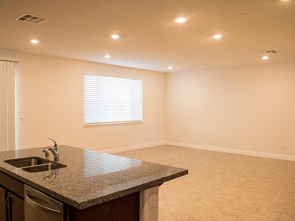Open ,tiled floor living room