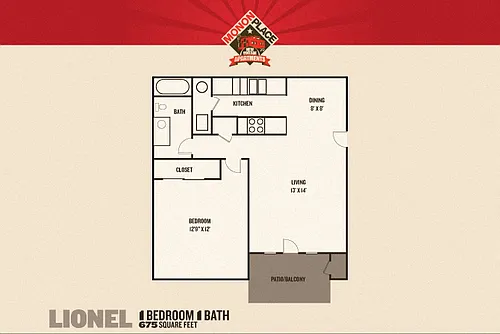 Floor plan One Bedroom