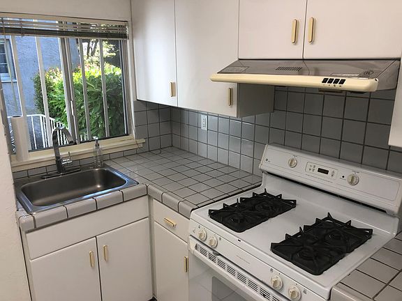 Kitchen gets lots of natural light