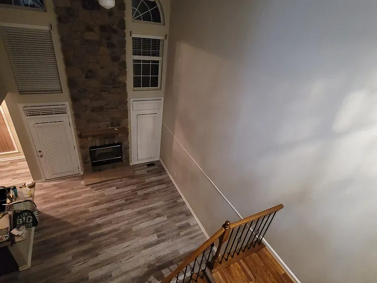 view from stairs