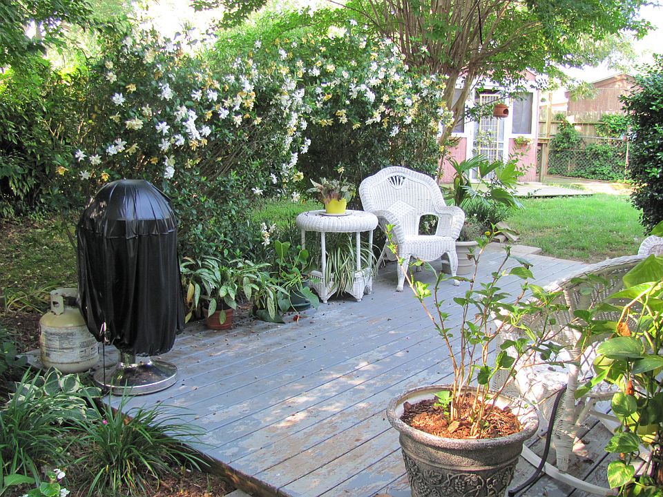 Back yard & deck.