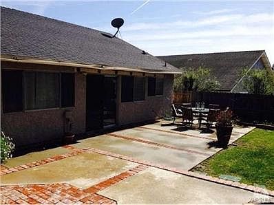 Brick-lined patio