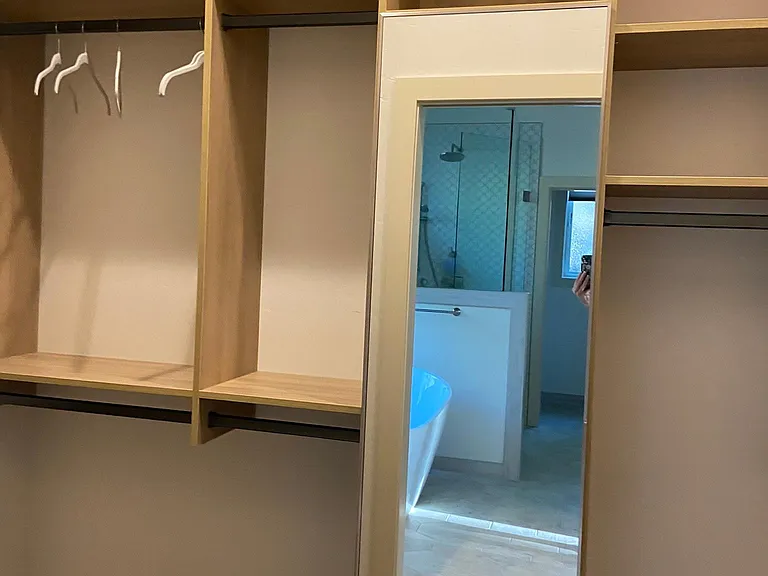 Downstairs Primary Walk in Closet