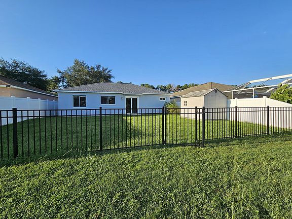 Outside of fenced backyard