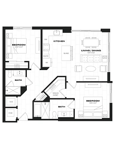 Floor plan 2 Bed/2 Bath-C6.1.1.2