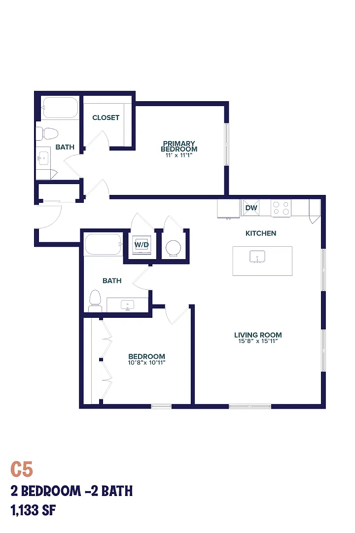Floor plan Nita Two Bedroom C5