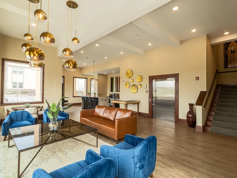 Main level seating area inside our 3-Story Clubhouse for Residents