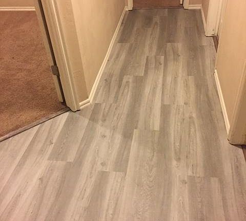Hallway with new floor