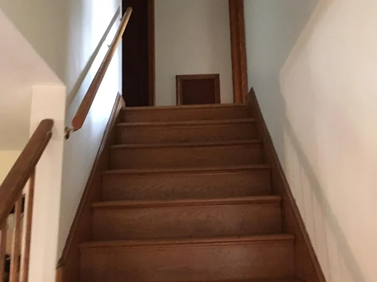 View from first floor, up to the second floor.