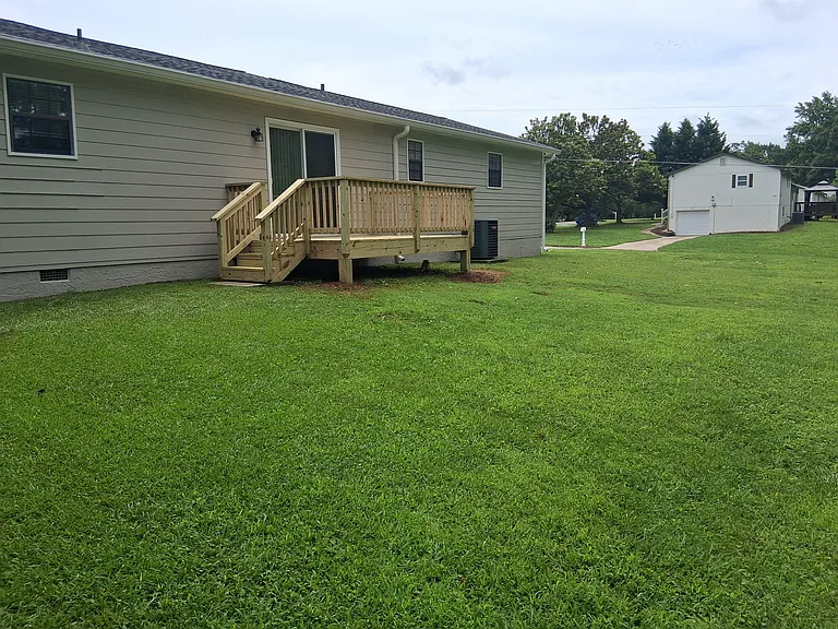 Back yard with deck