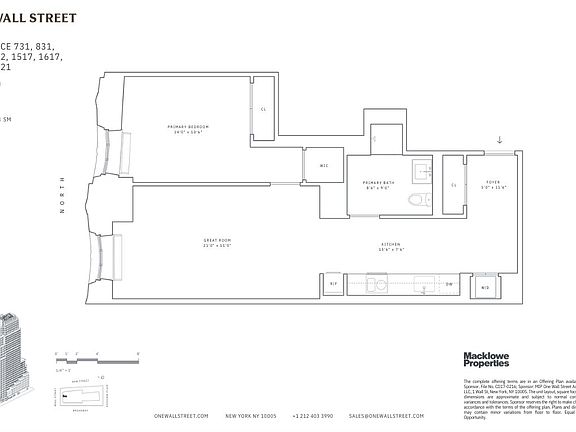 2nd image of 1 Wall St APT 1821
