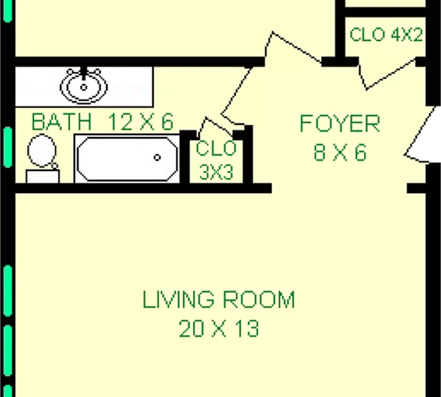 Brady One Bedroom Floorplan Brady One Bedroom Floorplan