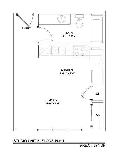 Floor plan Studio A