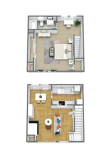 Floor plan 1 Bedroom 1.5 Bathroom