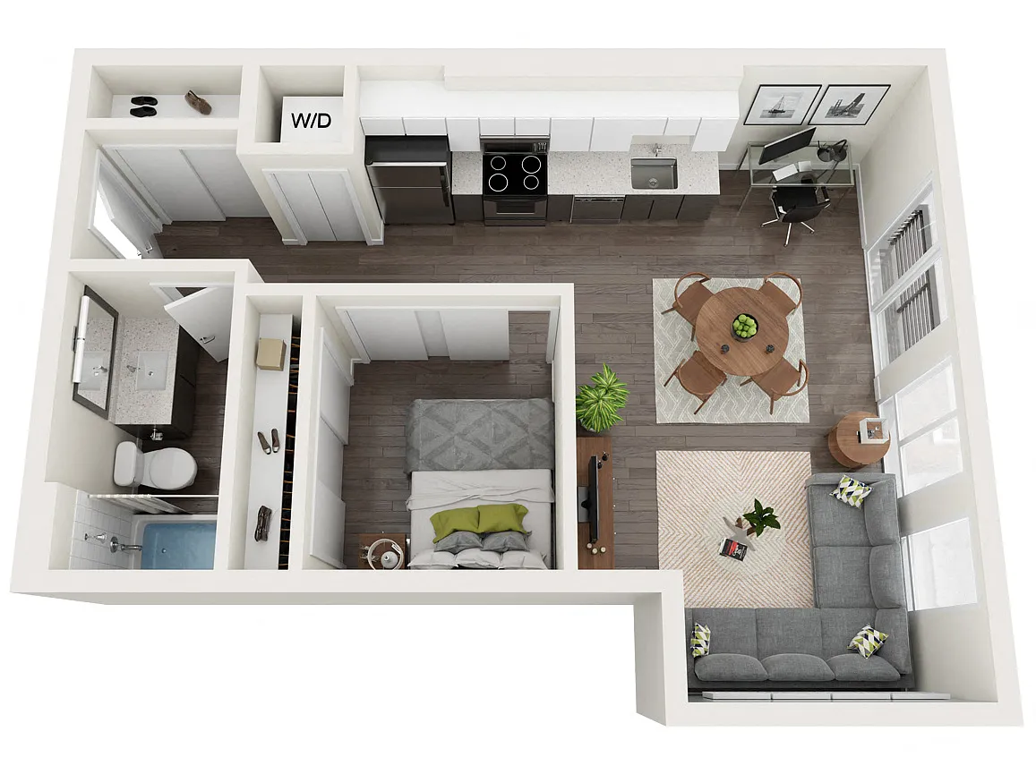 Floor plan 1X1 C