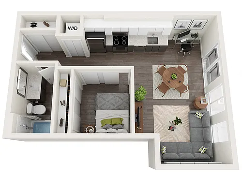 Floor plan 1X1 C